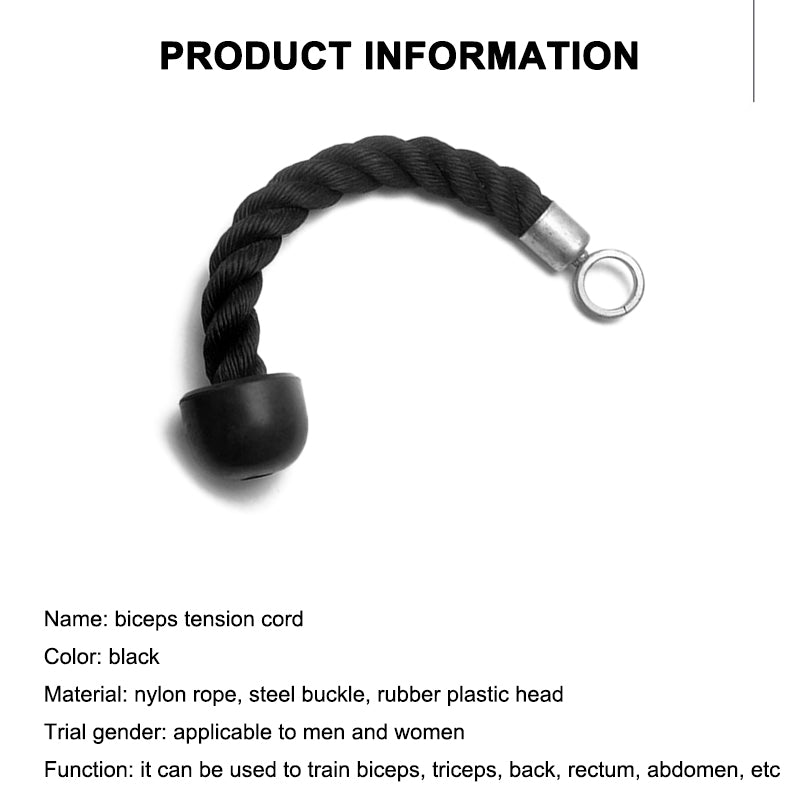 Jippit's Single head  Fitness Pull Rope Biceps Cord Cable